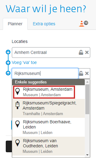 Reis plannen op 9292.nl